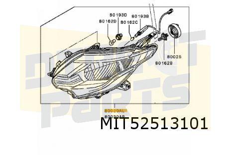 Mitsubishi L200 Pick-Up (8/15-) (KJ / KK / KL) -6/19 koplamp, -, Verzenden, -, Nieuw