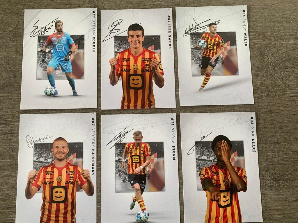 6 Malinois KV Mechelen voetbal kaarten, Verzamelen, Ophalen, Nieuw