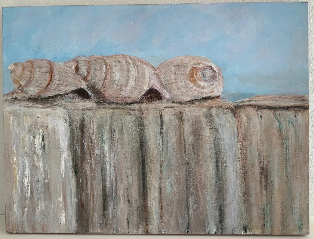 Schilderij Schelpen, Ophalen