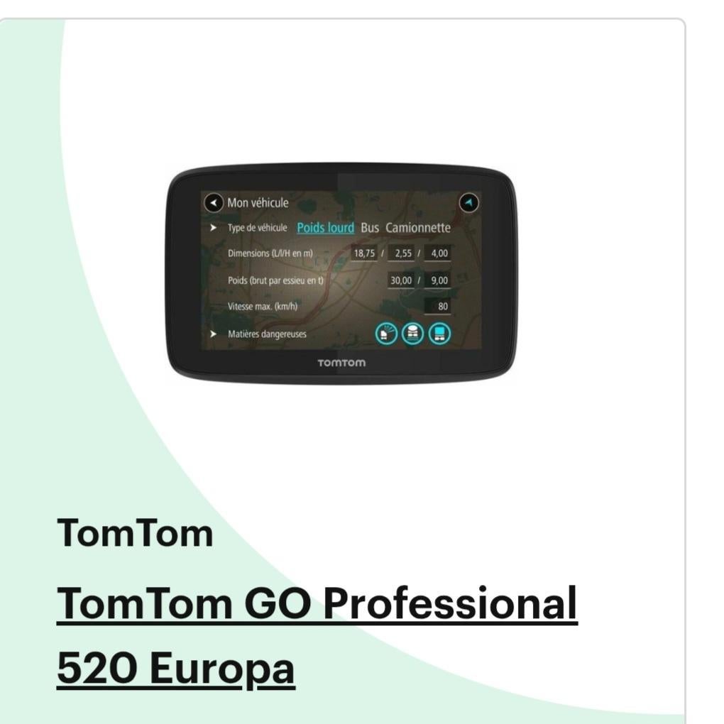 TomTom GO Professional 520 fEuropa voor vrachtwagens, Auto diversen, Autonavigatie, Ophalen of Verzenden, Zo goed als nieuw