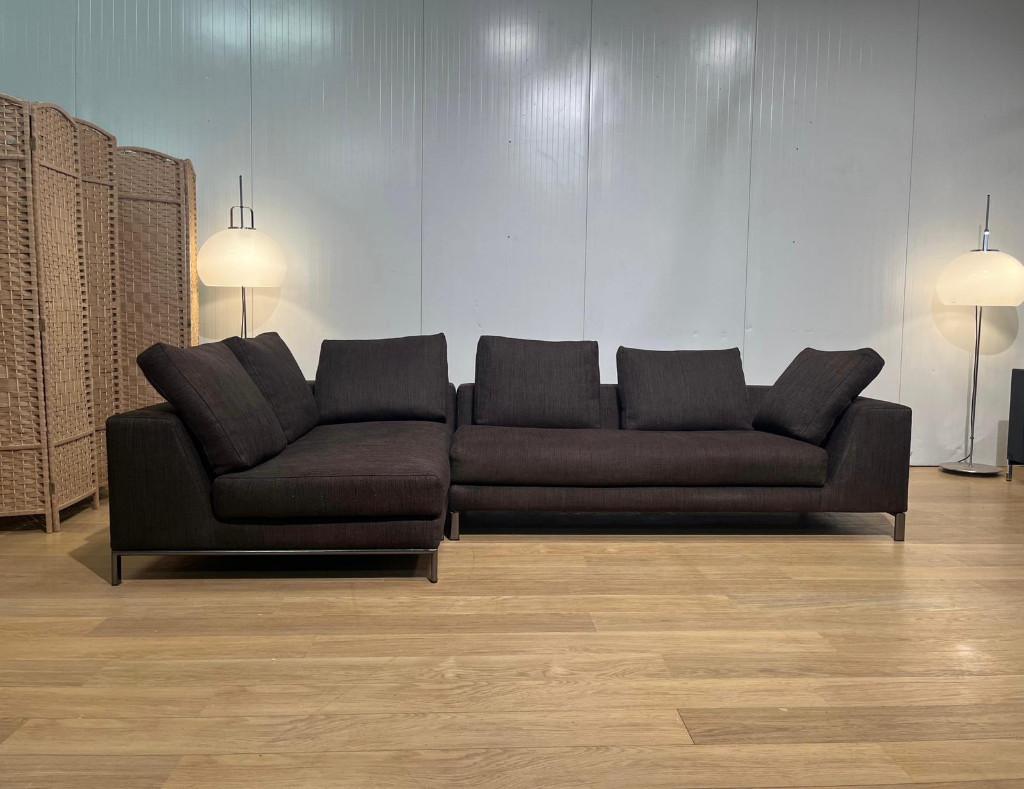 TBE Minotti Hamilton canapé d’angle + garantie – PN: 23.000€, Maison & Meubles, Quatre personnes ou plus, Comme neuf, Bankstel Bank Zetels Sofa Hoekbank Design bank