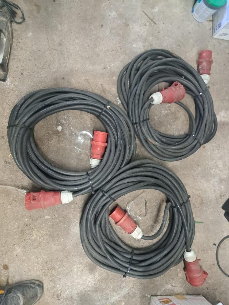 32A 3-fase verlengkabel 20 m  H07RN-F 5G6mm² (Pro-kwaliteit), Ophalen of Verzenden