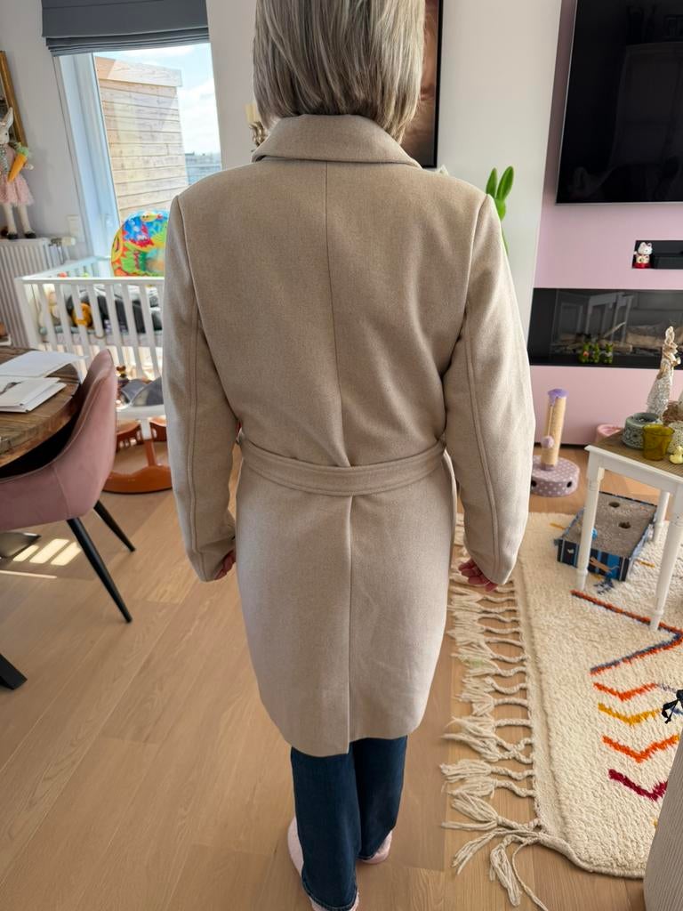 Lange beige mantel van Zuss, Ophalen, Zo goed als nieuw, Beige