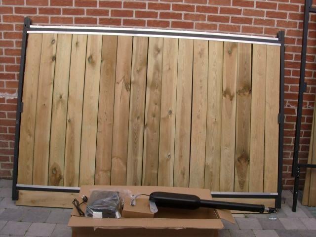 portail en bois avec moteur pour cloture, Enlèvement, Neuf, Bois, Porte du jardin