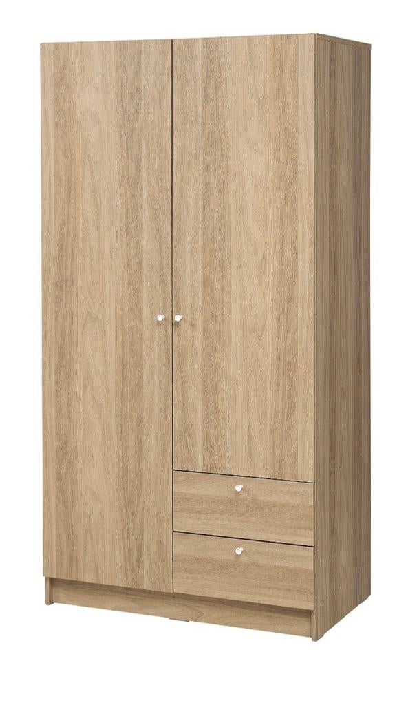 Penderie 2 portes/2 tiroirs motif chêne, Maison & Meubles, Enlèvement, Chêne