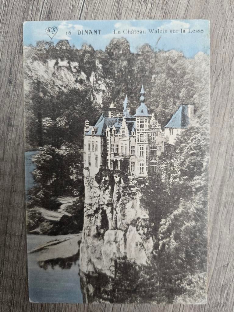 Carte postale Dinant, le château Walzin sur la Lesse, 1912, Enlèvement ou Envoi