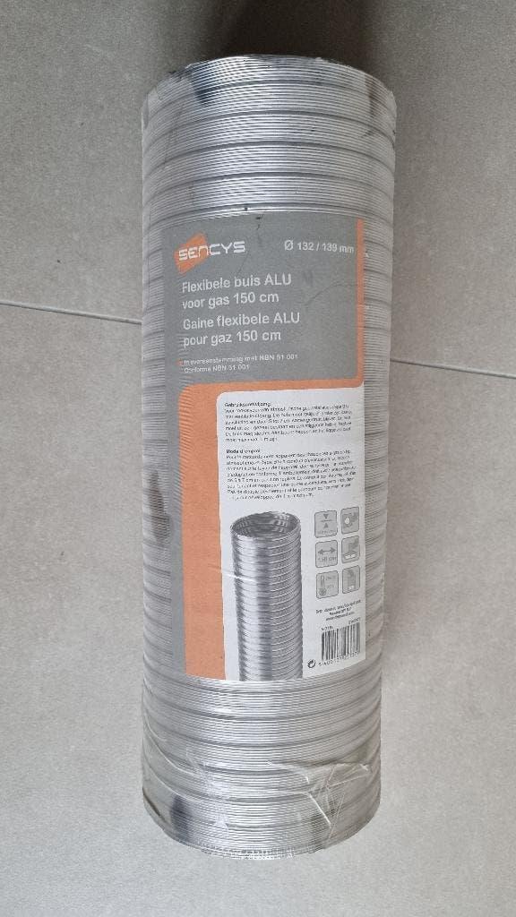 flexibele buis ALU voor gas, Bricolage & Construction, Tuyaux & Évacuations, Neuf, 80 mm ou plus, Enlèvement ou Envoi, Aluminium