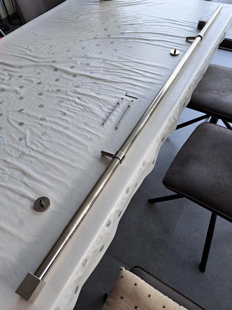 tringle de tenture, Enlèvement, Utilisé, Gris, 150 à 200 cm