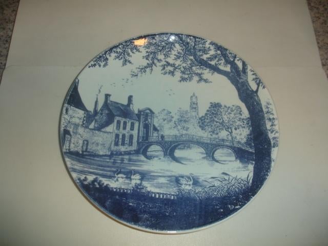 Bord Boch in Delft's blauw, € 5,00, Antiek en Kunst, Ophalen of Verzenden