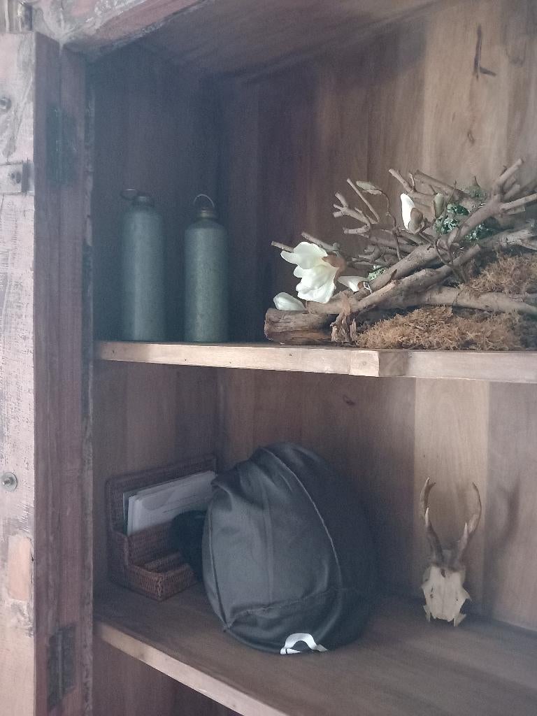 bloemstuk 70cm kunsttakken kunstbloemen mos, Ophalen, Zo goed als nieuw, Binnen