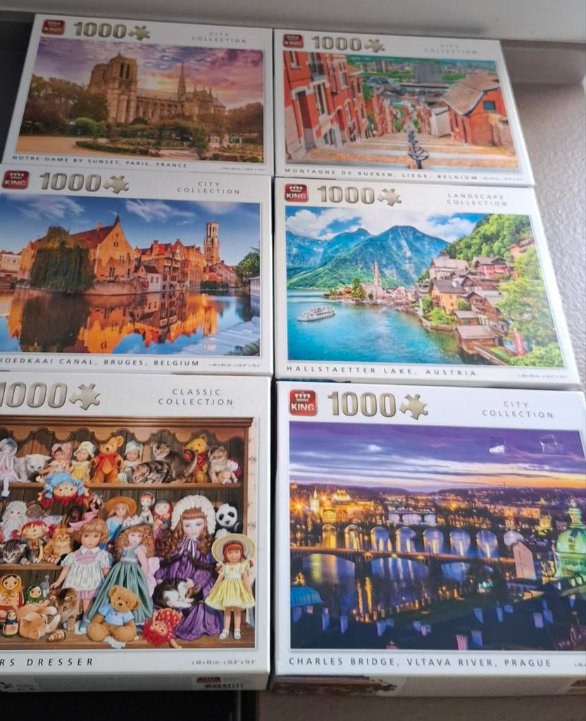 King puzzels 1000st 5€/st of 6 voor 24€, Ophalen of Verzenden