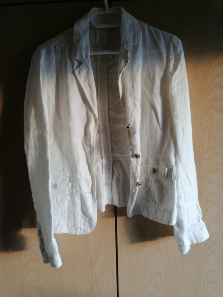 Veste d'été en lin White Street One M38, Enlèvement, Blanc