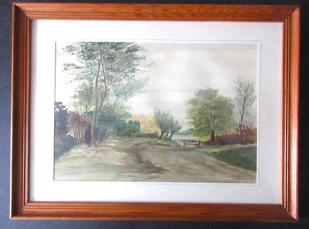 Aquarelle « Paysage » de Lucien Boschmans, Enlèvement ou Envoi