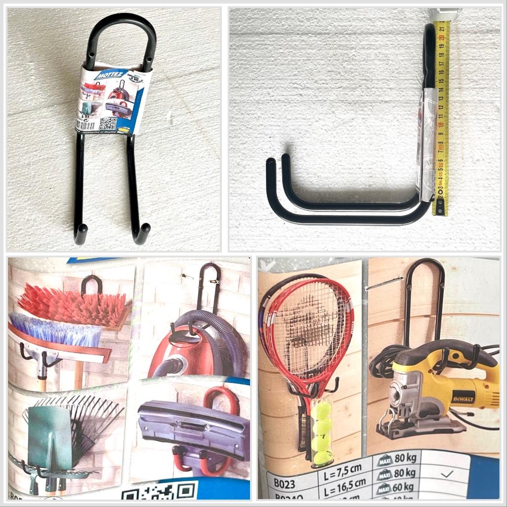 Support double crochet 16,5 x 21cm - Noire - Neuf, Enlèvement ou Envoi, Neuf, Autres types, Mottez