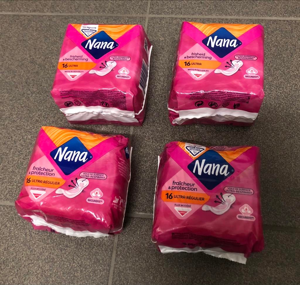 Maandverband Nana 16 frisheid/ bescherming 4 st, Enlèvement ou Envoi, Comme neuf