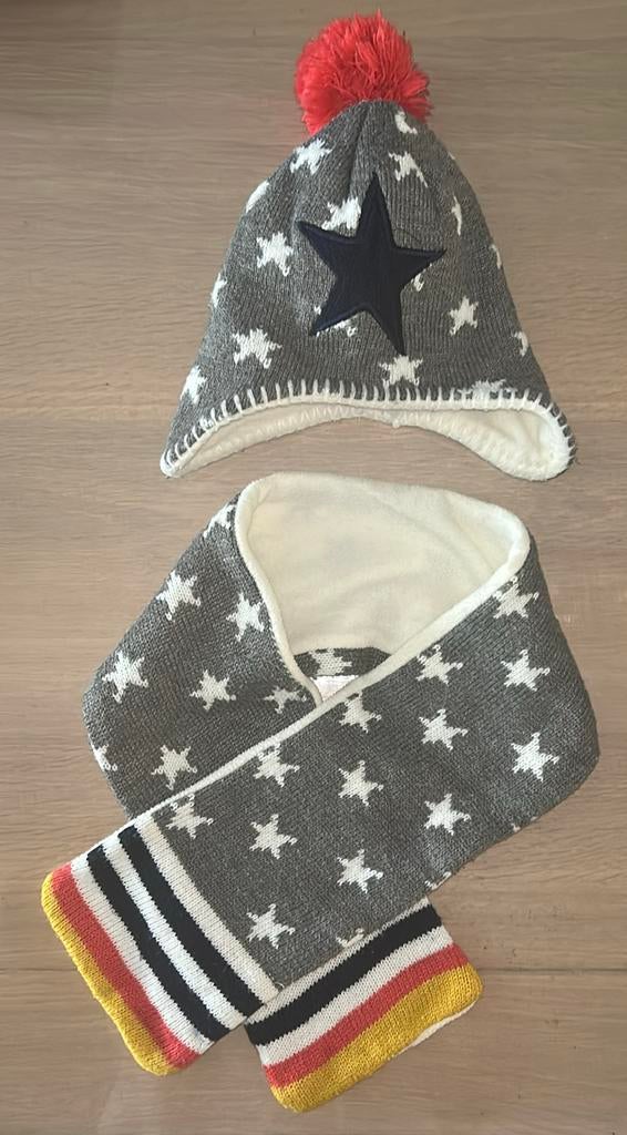 ⭐️ Muts en sjaal maat 74, Kinderen en Baby's, Babykleding | Maat 74, Overige typen, Ophalen of Verzenden, Zo goed als nieuw, Hema