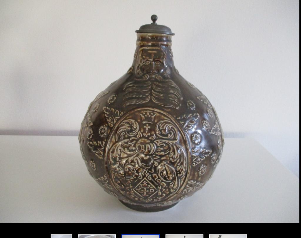 Reinhold Merkelbach Höhr-Grenzhausen.baardman, Antiek en Kunst, Antiek | Keramiek en Aardewerk, Ophalen of Verzenden