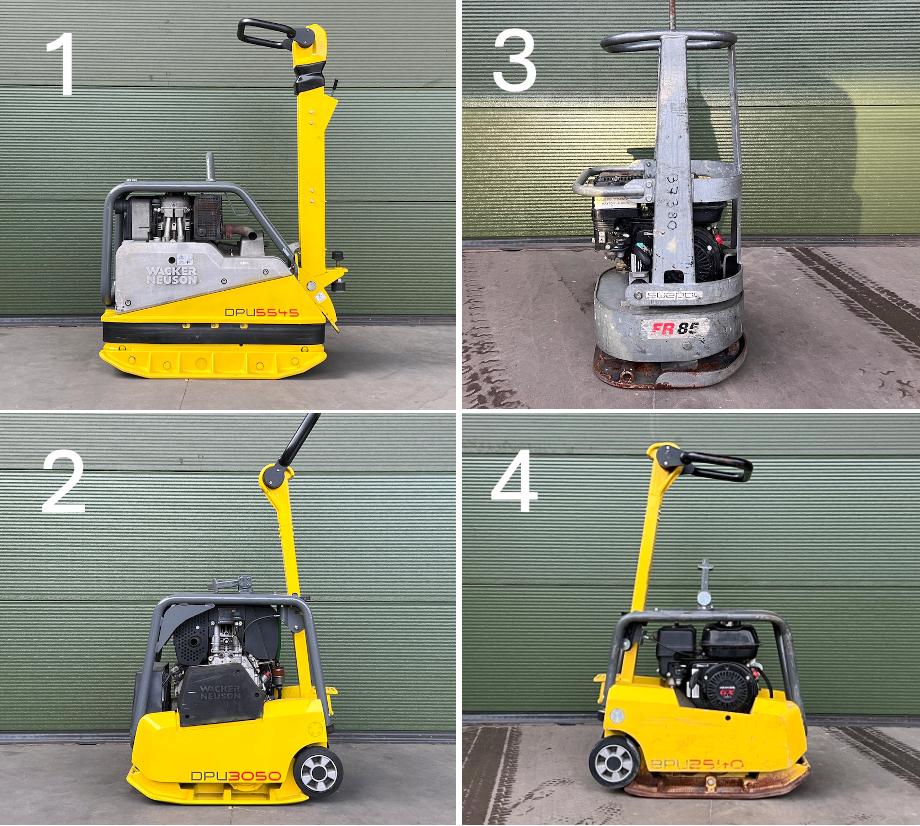 Plaque vibrante Wacker Neuson DPU, SWEPAC FR 85, Enlèvement