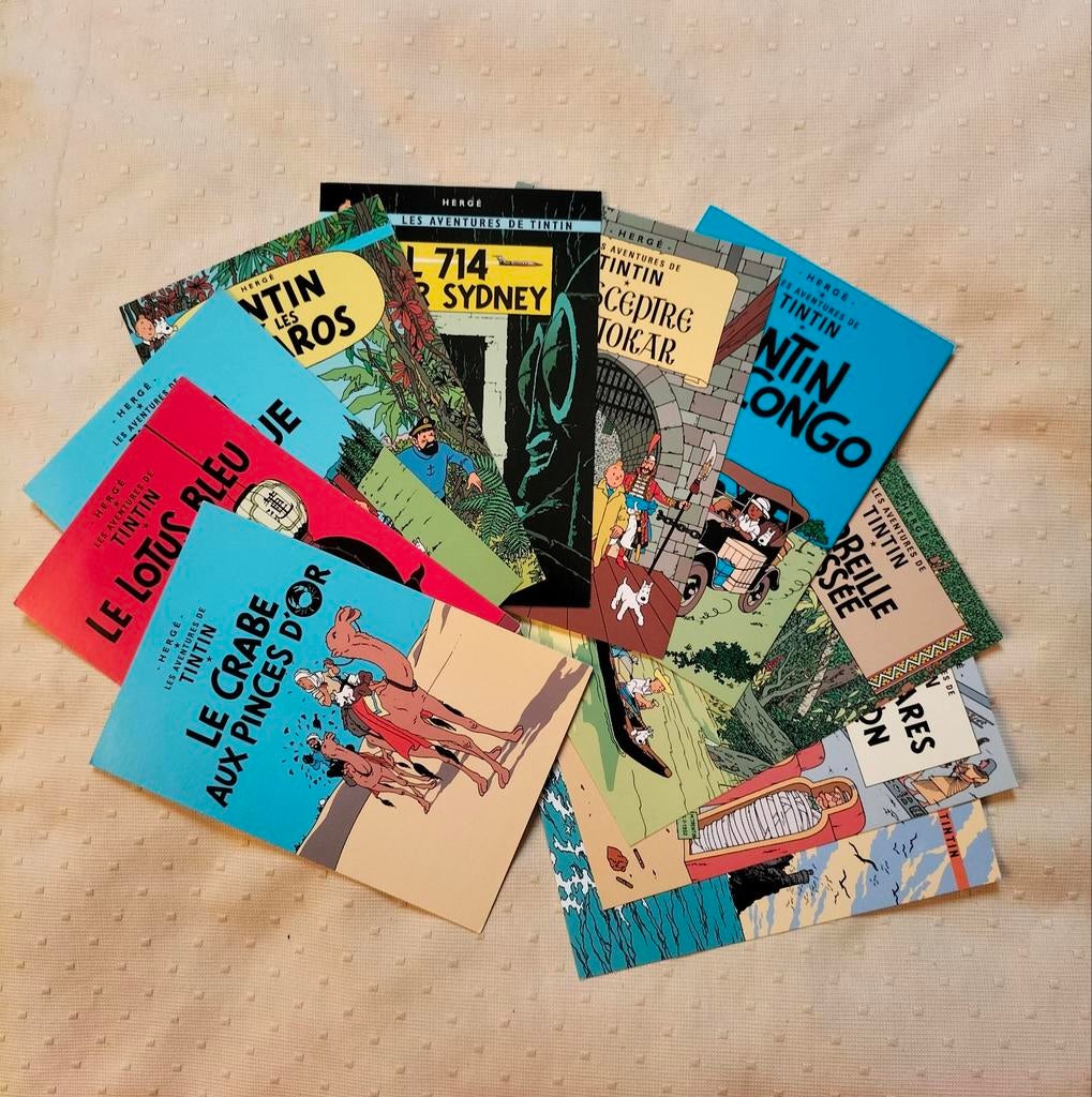TINTIN postkaarten, Ophalen of Verzenden