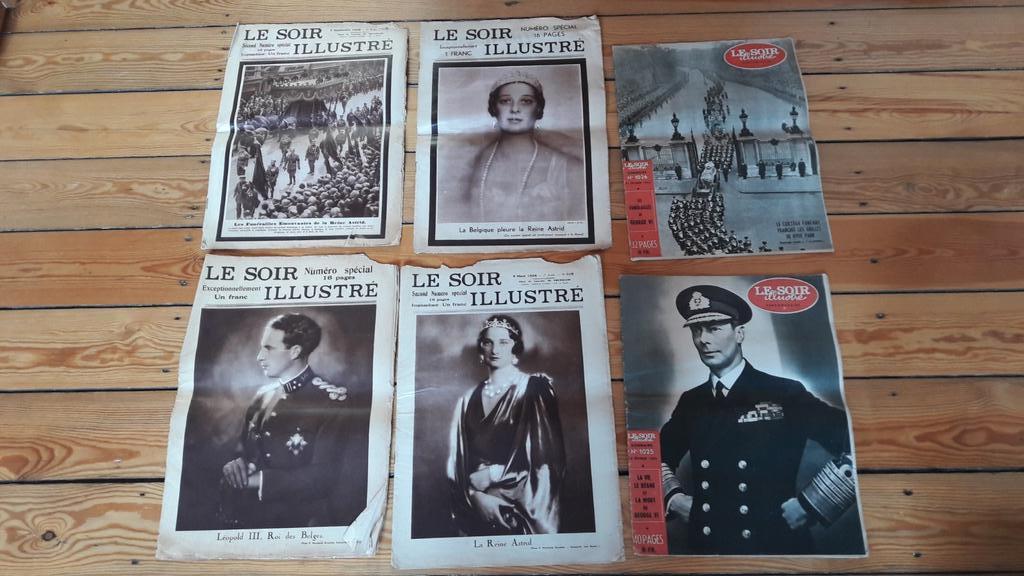 Le Soir illustré anciens numéros familles royales, Collections, Maisons royales & Noblesse, Utilisé, Magazine ou livre, Enlèvement ou Envoi