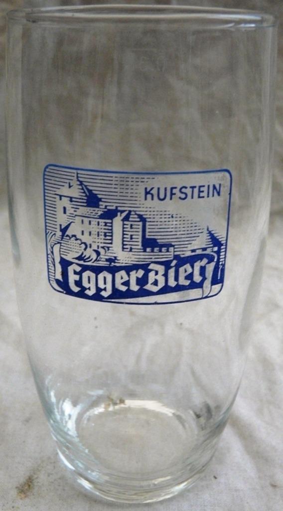 Bierglas, Merk: Egger Bier - Kufstein, 0,3L, 1 stuks, 1970s., Verzamelen, Ophalen of Verzenden, Gebruikt, Glas of Glazen, Overige merken