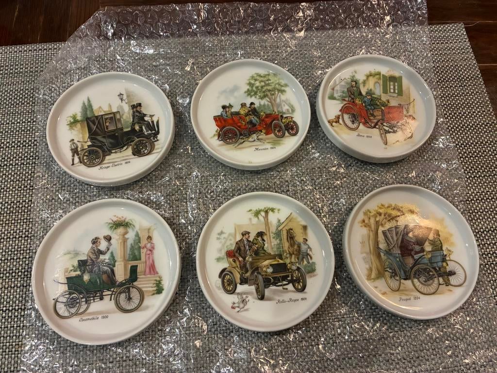 sous verres bareuther voitures anciennes oldtimer, Maison & Meubles, Enlèvement, Utilisé, Verre ou Tasse