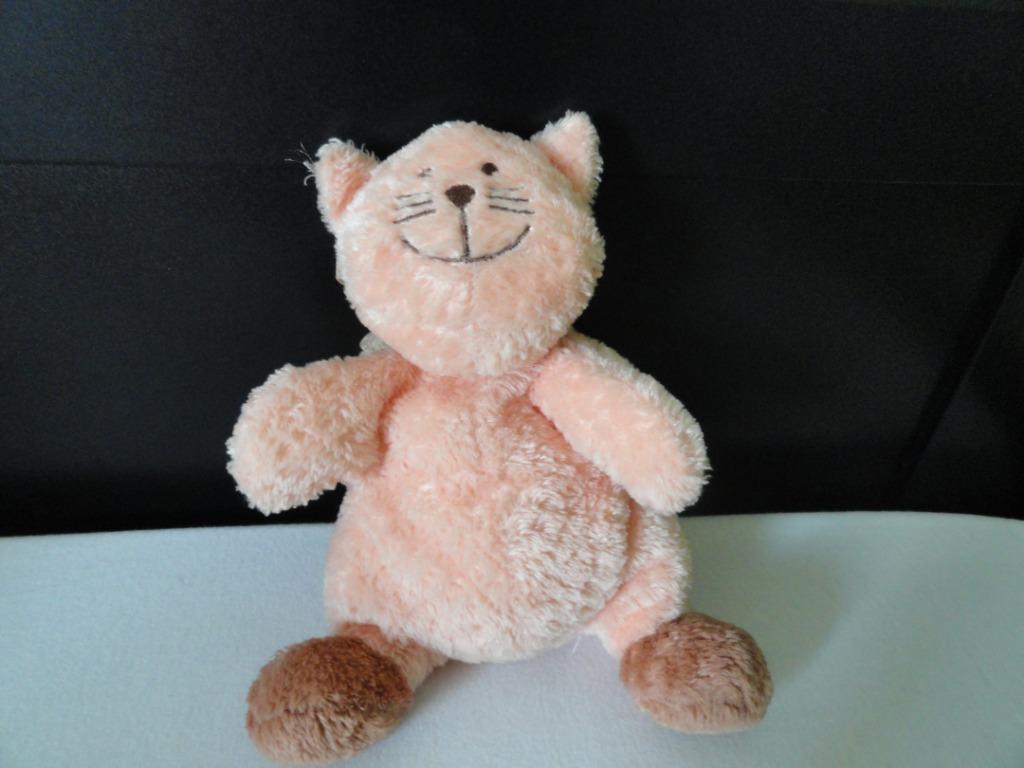 Superzachte zalmroze knuffel poes-vorm, Ophalen of Verzenden, Nieuw