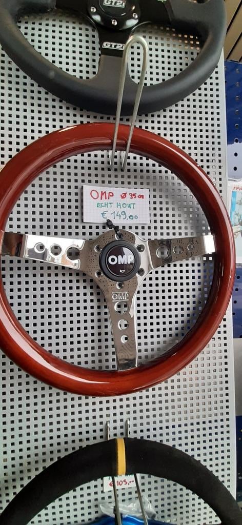 Sportstuur  OMP echt hout +chroom  35 cm dia, Ophalen of Verzenden, Nieuw