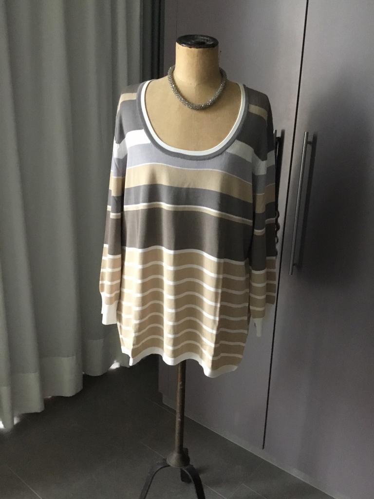 Gestreepte trui van Mayerline, maat 3L (48), Mayerline, Beige, Trui of Vest, Ophalen of Verzenden