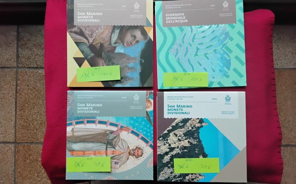 Jaarsets San Marino!! En de twee euro muntstukken, Postzegels en Munten, Munten | Europa | Euromunten, Ophalen of Verzenden, San Marino