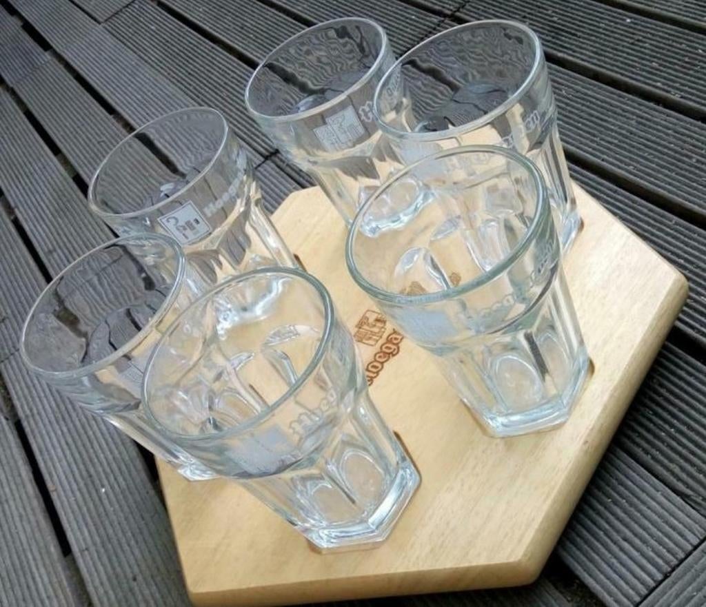 Hoegaarden ABInbev Leuven Plateau 6 verres, Enlèvement ou Envoi, Comme neuf