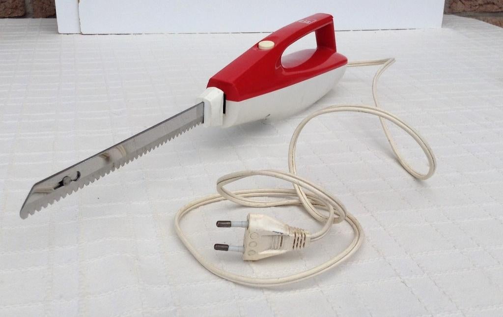 Vintage SEB elektrisch keukenmes 100 W, Ophalen of Verzenden, Gebruikt, Overige materialen, Los bestek