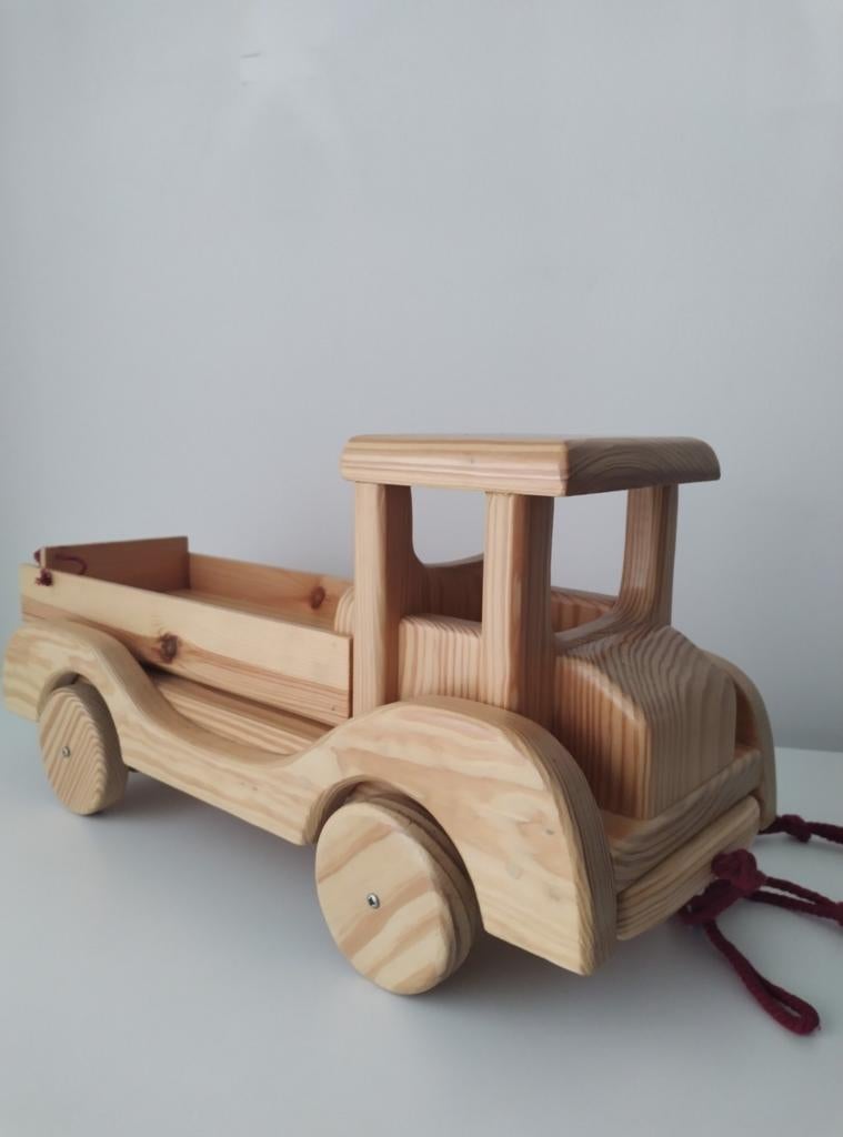 Houten vrachtwagen, Ophalen, Zo goed als nieuw, Duw- of Trekspeelgoed