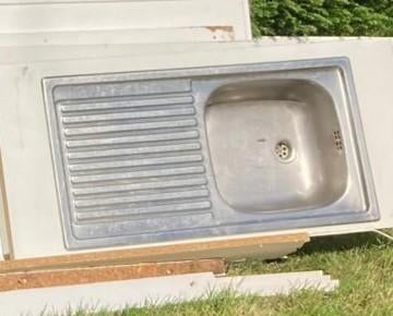 Wasbak inox keuken afmetingen 41,5 cm op 83cm, Huis en Inrichting, Ophalen, Gebruikt