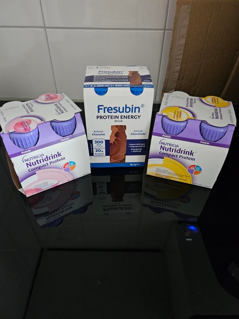 Nutridrink en Fresubin, Ophalen