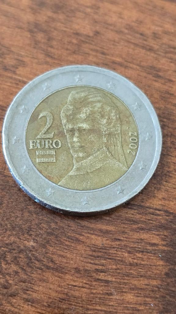 2€ munt Oostenrijk uit 2002, Timbres & Monnaies, Monnaies | Europe | Monnaies euro, Enlèvement, Autriche