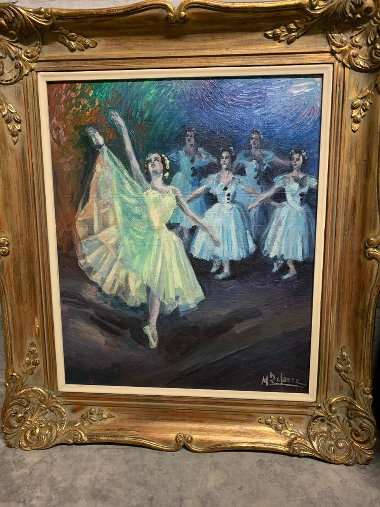 Prachtig schilderij de balletdanseres 1950!, Antiek en Kunst, Ophalen