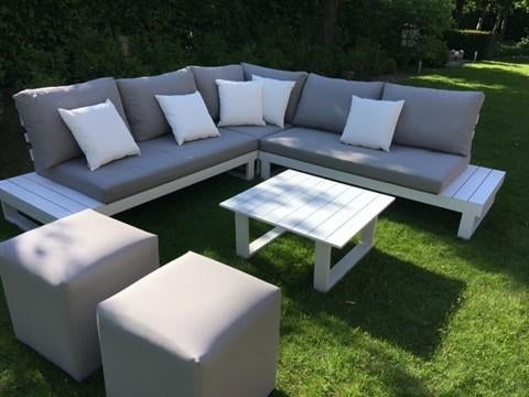 LOUNGESET - zo goed als nieuw, Ophalen, Aluminium, Loungeset, 8 zitplaatsen