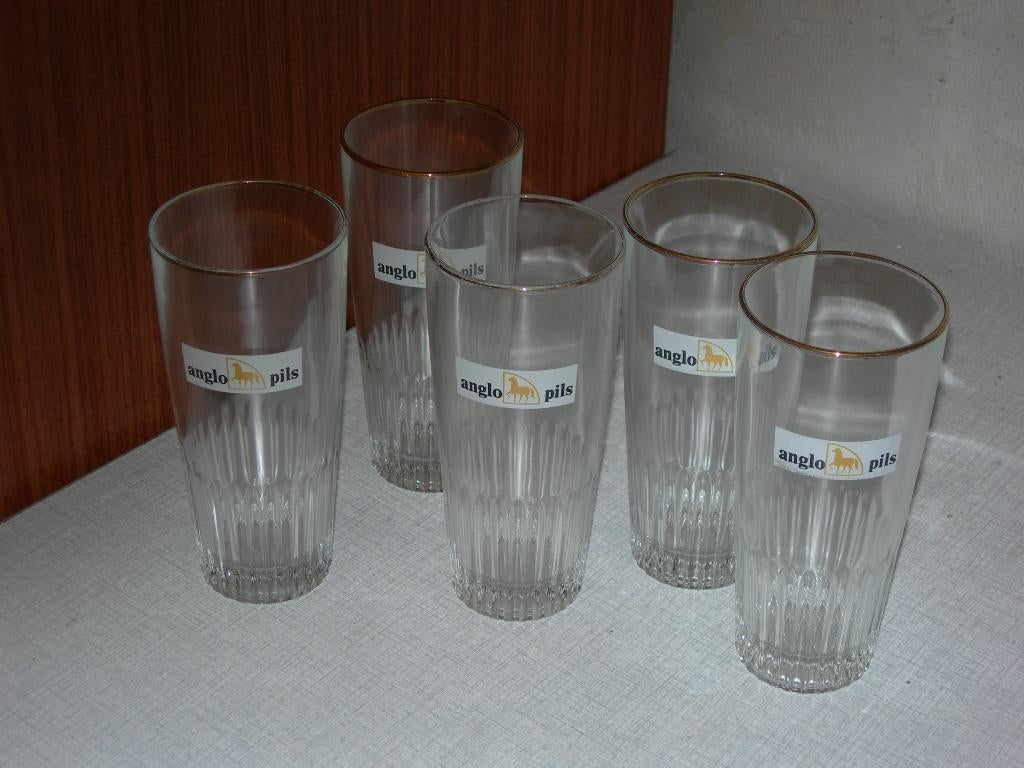 Anglo pils glazen, Ophalen of Verzenden, Zo goed als nieuw, Glas of Glazen, Overige merken