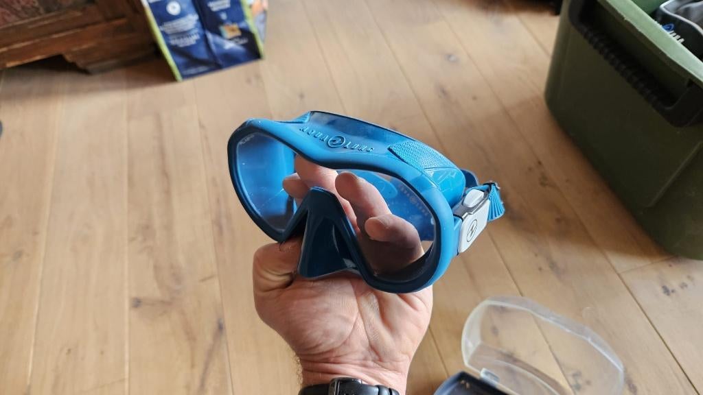 Masque de plongées, Sports nautiques & Bateaux, Plongée, Enlèvement, Comme neuf, Lunettes de plongée ou Tuba