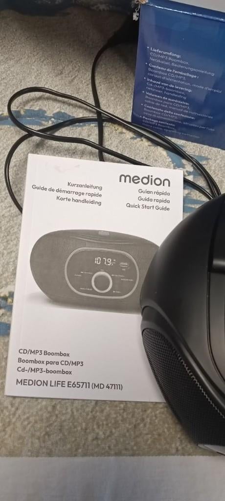 Medion Radio/CD/MP3 boombox, Ophalen, Nieuw, Radio, Met cd-speler
