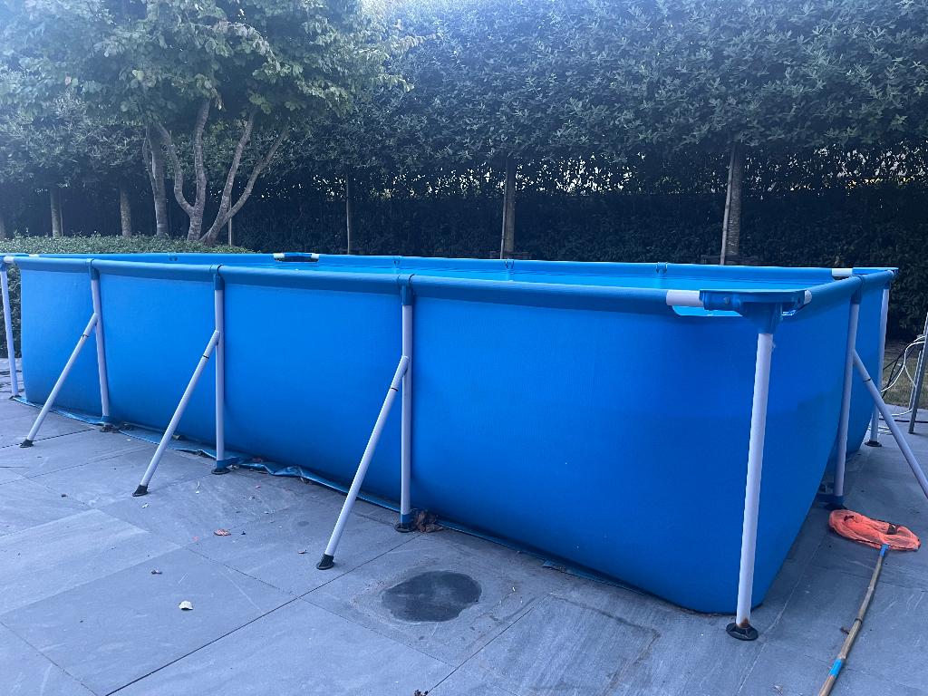Zwembad incl filter en warmtepomp, Tuin en Terras, Zwembaden, Ophalen, Gebruikt, 80 tot 120 cm, Opzetzwembad