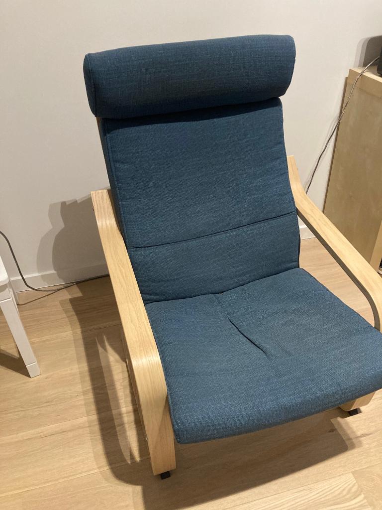 Ikea fauteuil, 100 à 125 cm, Comme neuf, Enlèvement, Bois