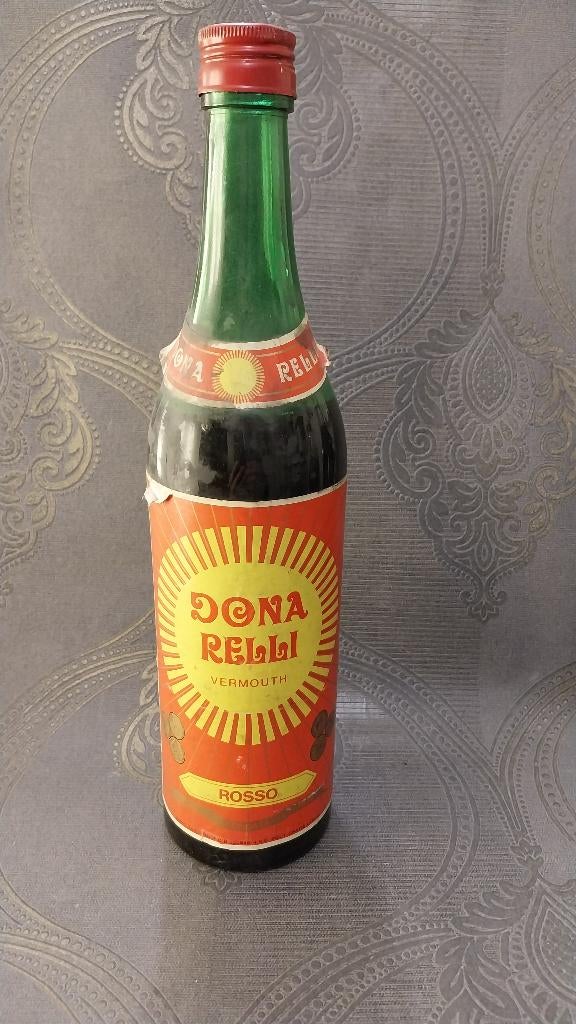 Fles Dona  Relli Rosso Vermouth, Ophalen of Verzenden, Gebruikt