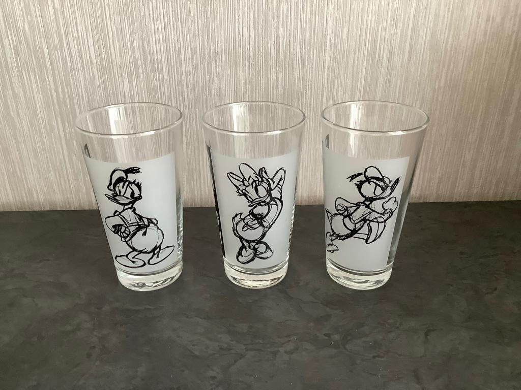 Disney Donald Duck set drankglazen (15 cm), Ophalen of Verzenden, Donald Duck, Nieuw, Servies