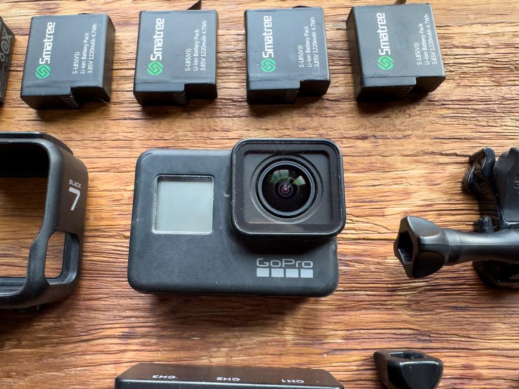GoPro Hero 7 black incl. 5 batterijen, Audio, Tv en Foto, Actiecamera's, Ophalen, Gebruikt, GoPro