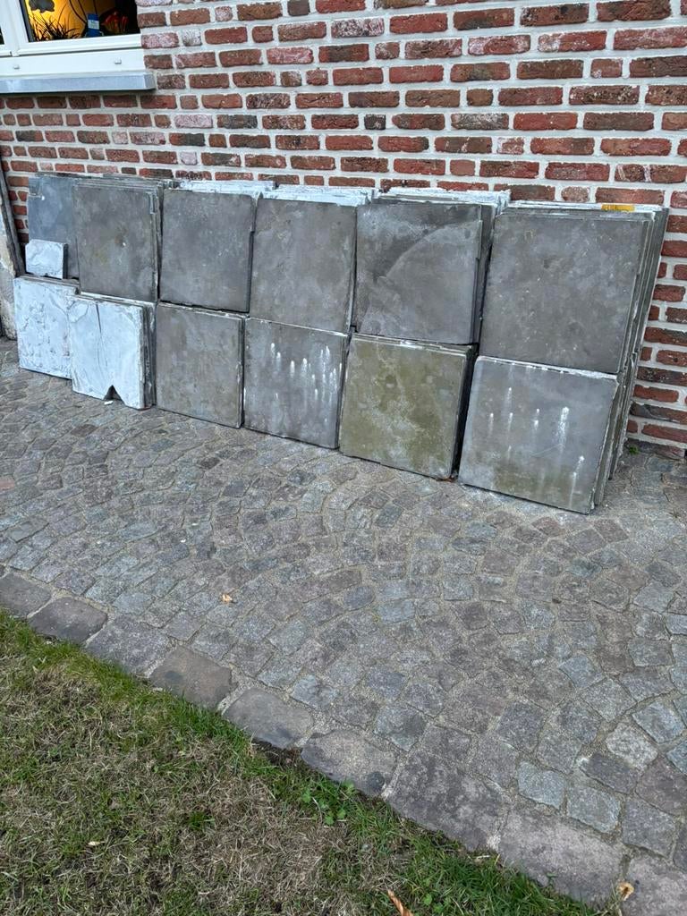 Aziarisch blauwe terrastegels, Ophalen, Gebruikt, 10 m² of meer, Terrastegels