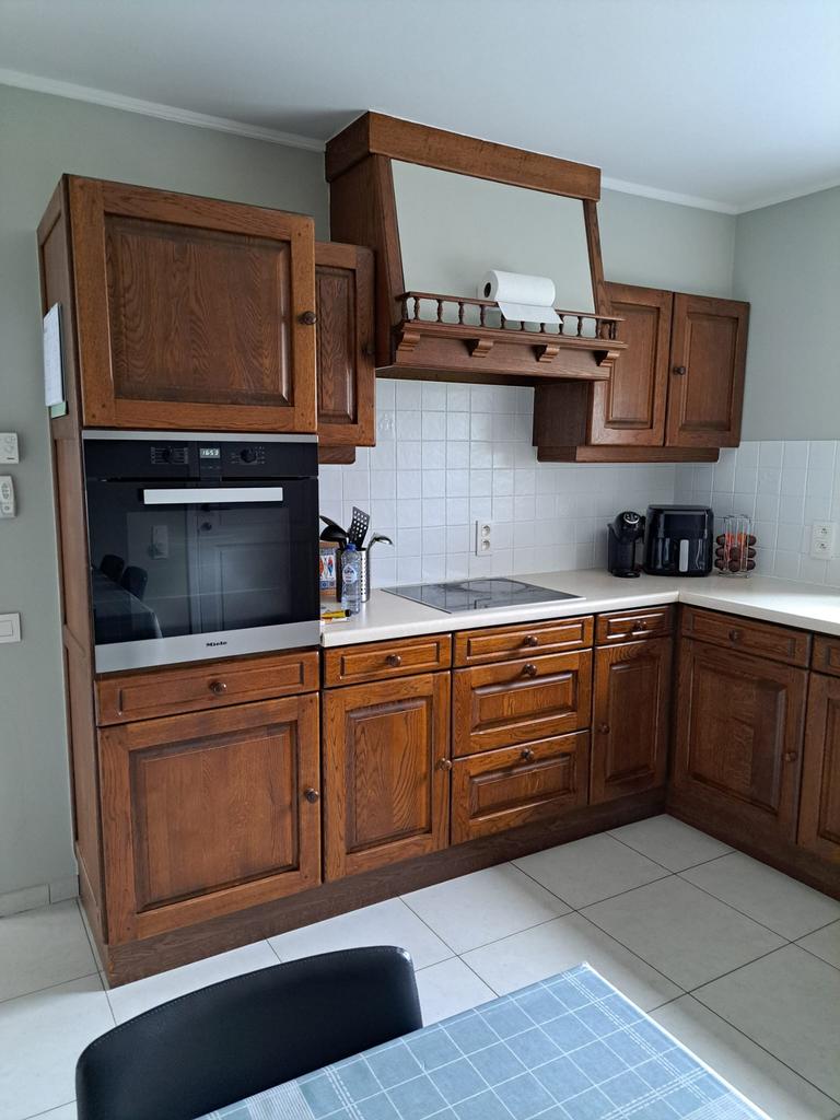 Volle eiken keuken met vaatwasser en vuur, Huis en Inrichting, Keuken | Complete keukens, Ophalen, Gebruikt, Bruin, Hout