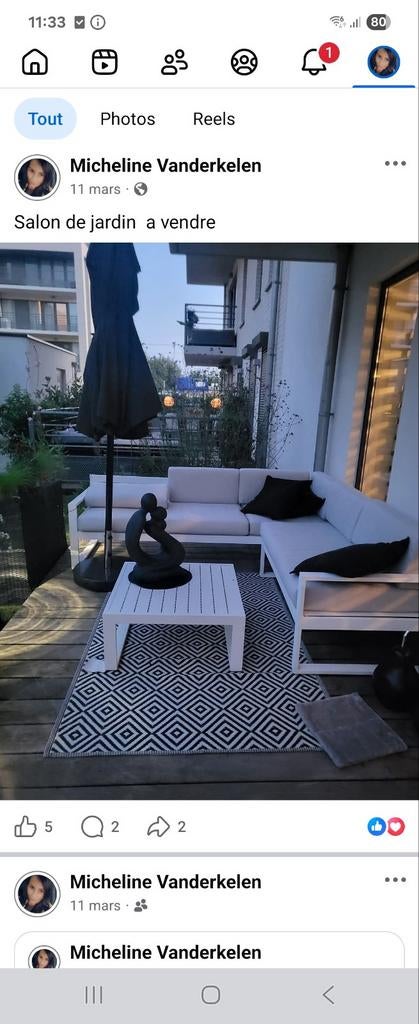 Salon de jardin, Jardin & Terrasse, Accessoires mobilier de jardin, Enlèvement