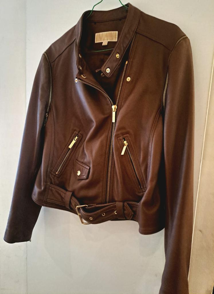 Veste Michael Kors perfecto marron – très bon état, Taille 42/44 (L), Michael Kors, Enlèvement ou Envoi, Brun